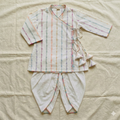 Rainbow Weave: Kids' Pure Cotton Angrakha & Dhoti Set