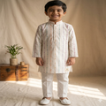 Rainbow Stripes: Boys' Pure Cotton Kurta Pyjama Set